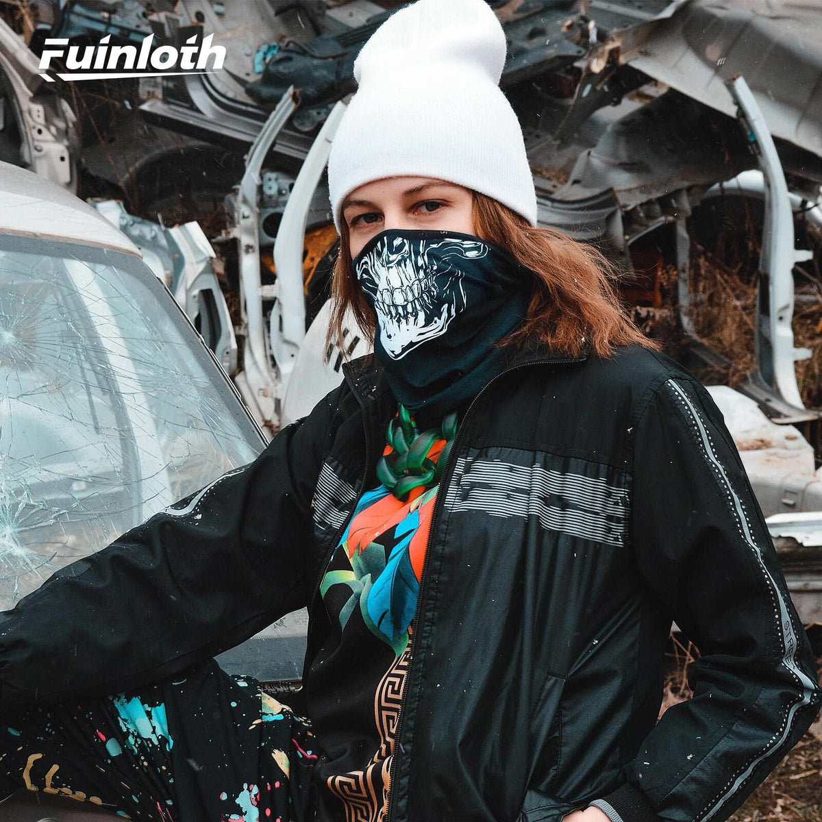 Fuinloth Pasamontañas, Balaclava Protección UV, para Moto y Ciclismo Unisex