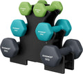 Set de 6 Mancuernas SONGMICS con Soporte – 1, 2 y 3 kg | Vinilo Antideslizante Premium