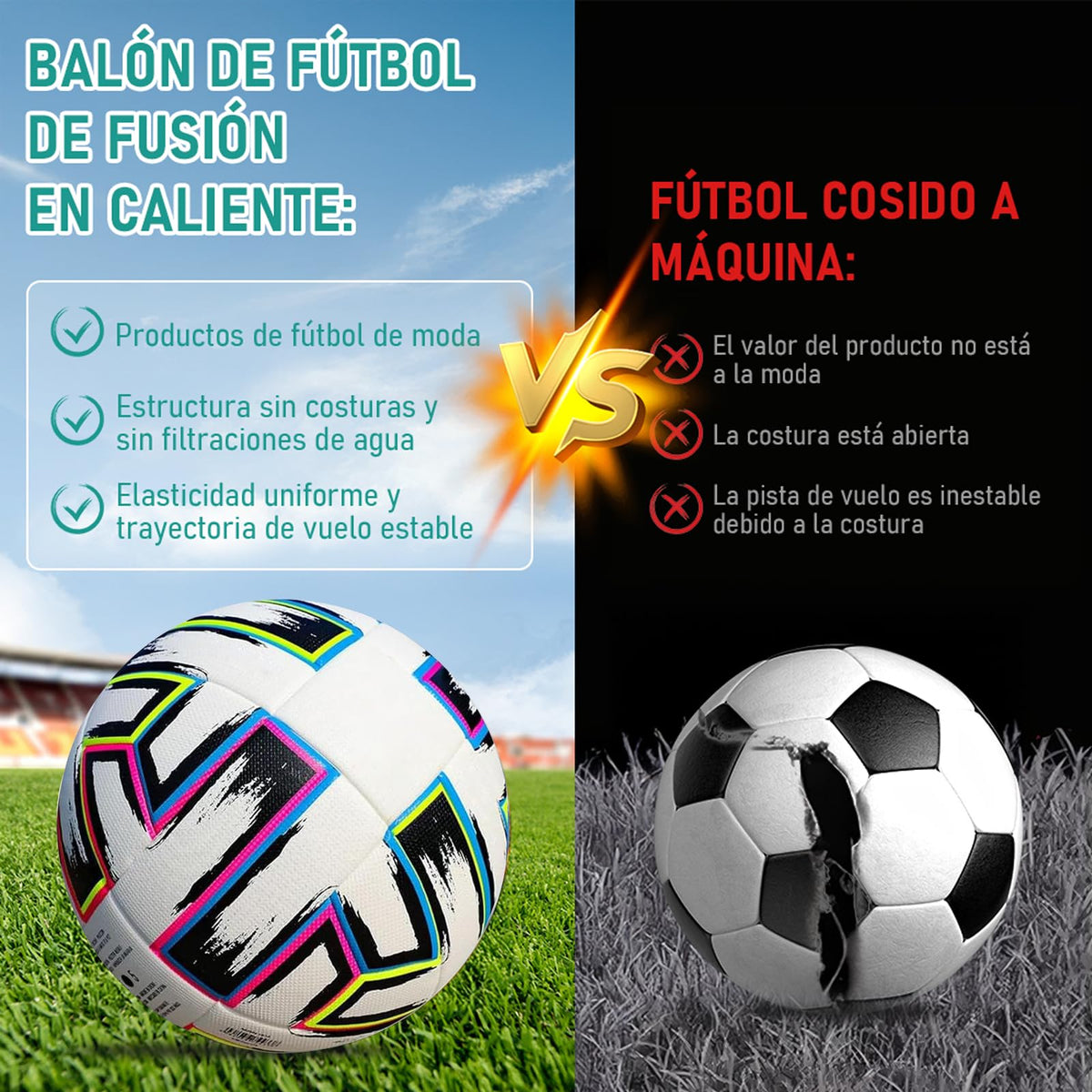 Balón de fútbol de entrenamiento juvenil, tamaño de partido estándar 5/4, de pasador, usado para competiciones y entrenamiento, regalo para amantes del fútbol