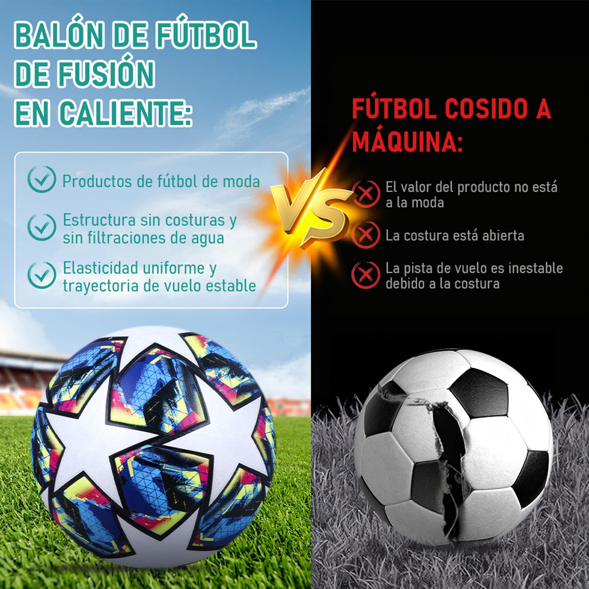 Balón de fútbol de entrenamiento juvenil, tamaño de partido estándar 5/4, de pasador, usado para competiciones y entrenamiento, regalo para amantes del fútbol