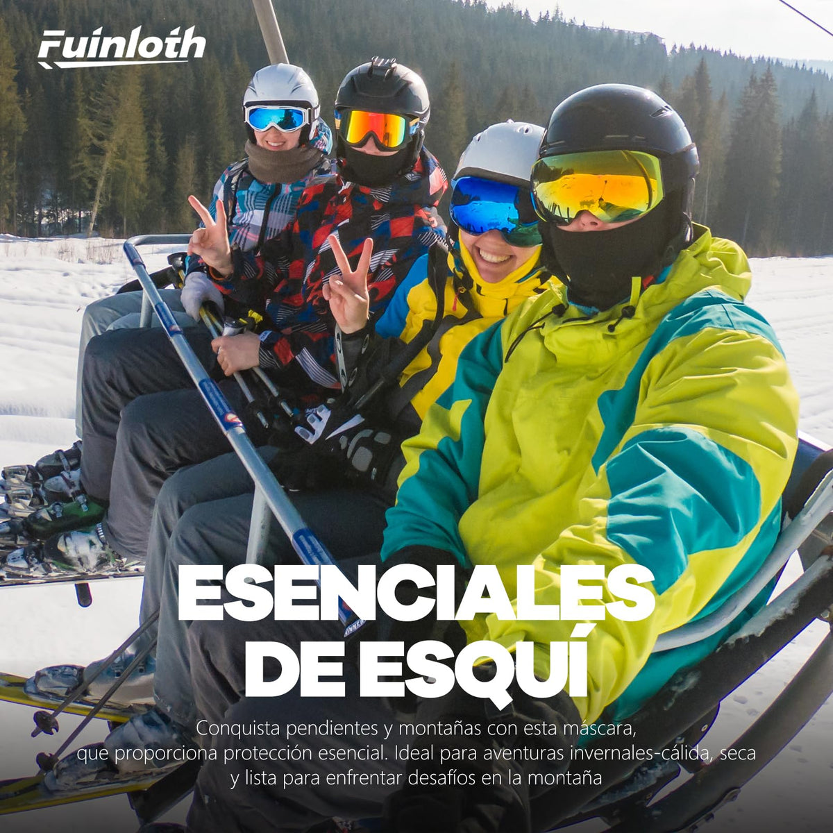 Fuinloth Pasamontañas, Balaclava Protección UV, para Moto y Ciclismo Unisex
