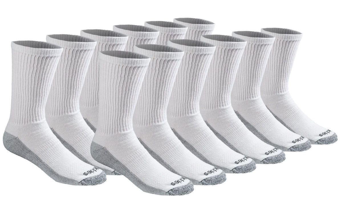 Calcetines Dickies Dri-tech Original para hombre con control de humedad, estilo crew, disponibles en tallas M-XXL (paquetes de 6, 12 y 18 pares)