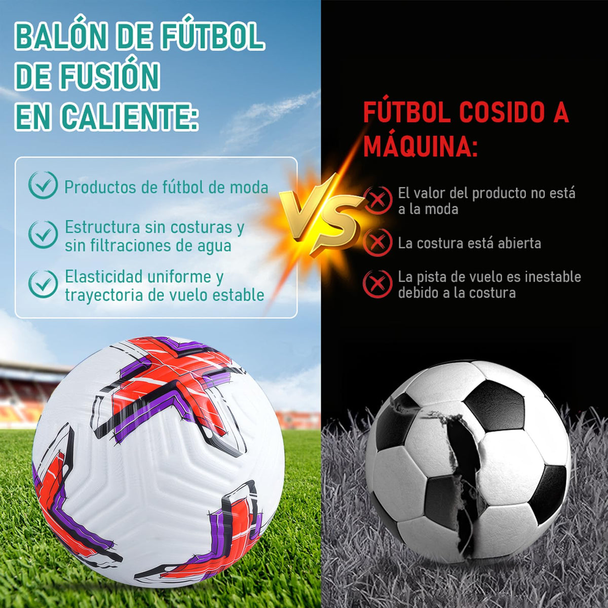 Balón de fútbol de entrenamiento juvenil, tamaño de partido estándar 5/4, de pasador, usado para competiciones y entrenamiento, regalo para amantes del fútbol