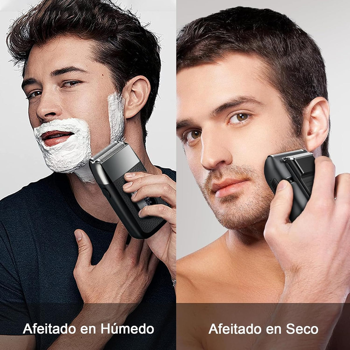 Afeitadora Eléctrica 2 en 1 para Hombre | Recargable USB, Resistente al Agua, 3 Velocidades