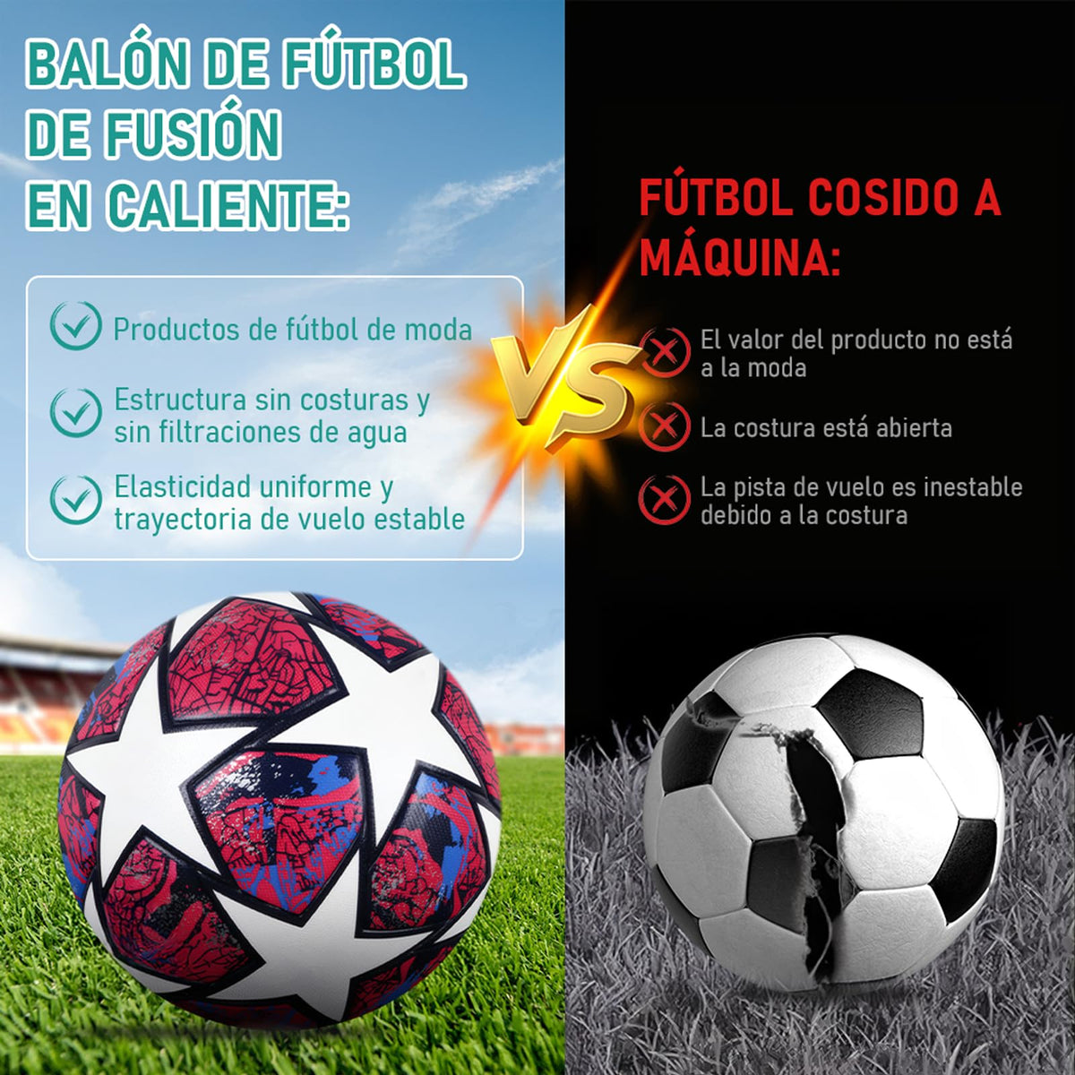 Balón de fútbol de entrenamiento juvenil, tamaño de partido estándar 5/4, de pasador, usado para competiciones y entrenamiento, regalo para amantes del fútbol