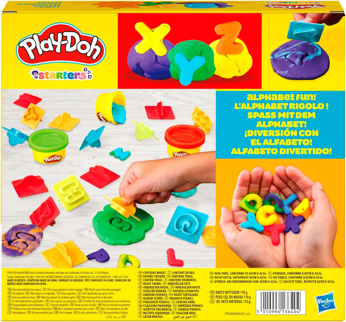 Play-Doh Set de Letras ABC – 26 Sellos + 6 Colores de Plastilina | Aprende Jugando