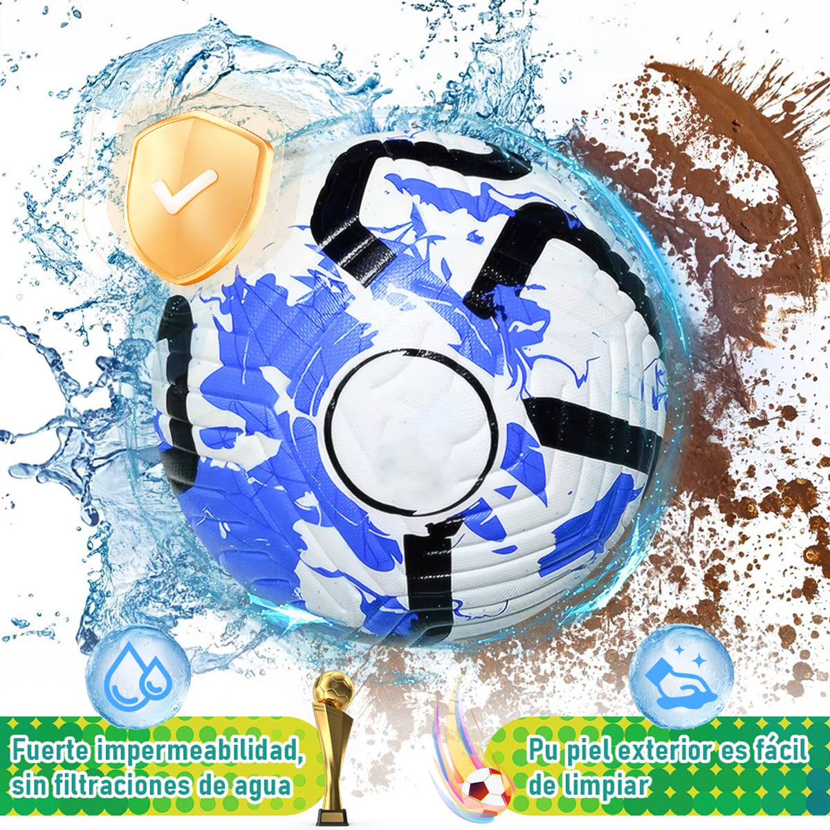 Balón de fútbol de entrenamiento juvenil, tamaño de partido estándar 5/4, de pasador, usado para competiciones y entrenamiento, regalo para amantes del fútbol