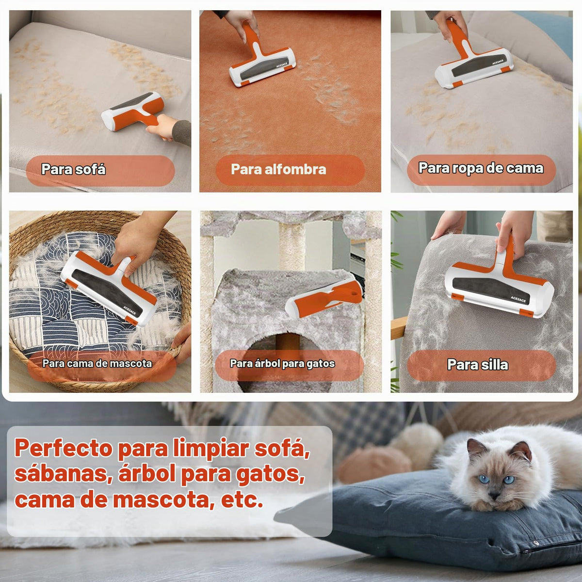 🐾 Quitapelos ACE2ACE Pro — Elimina el Pelo de Mascota al Instante