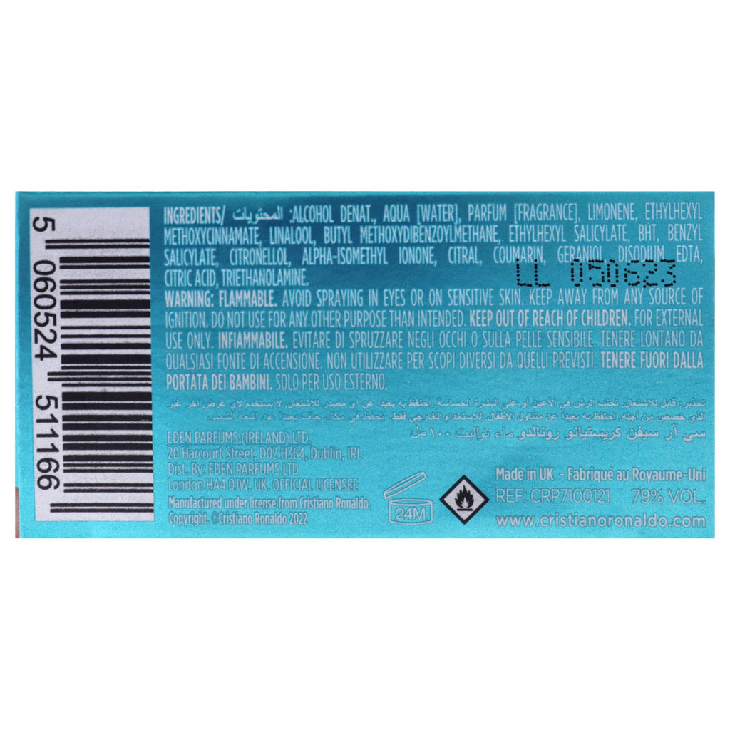 CR7 Origins de Cristiano Ronaldo para hombre - EDT en spray de 1.7 oz