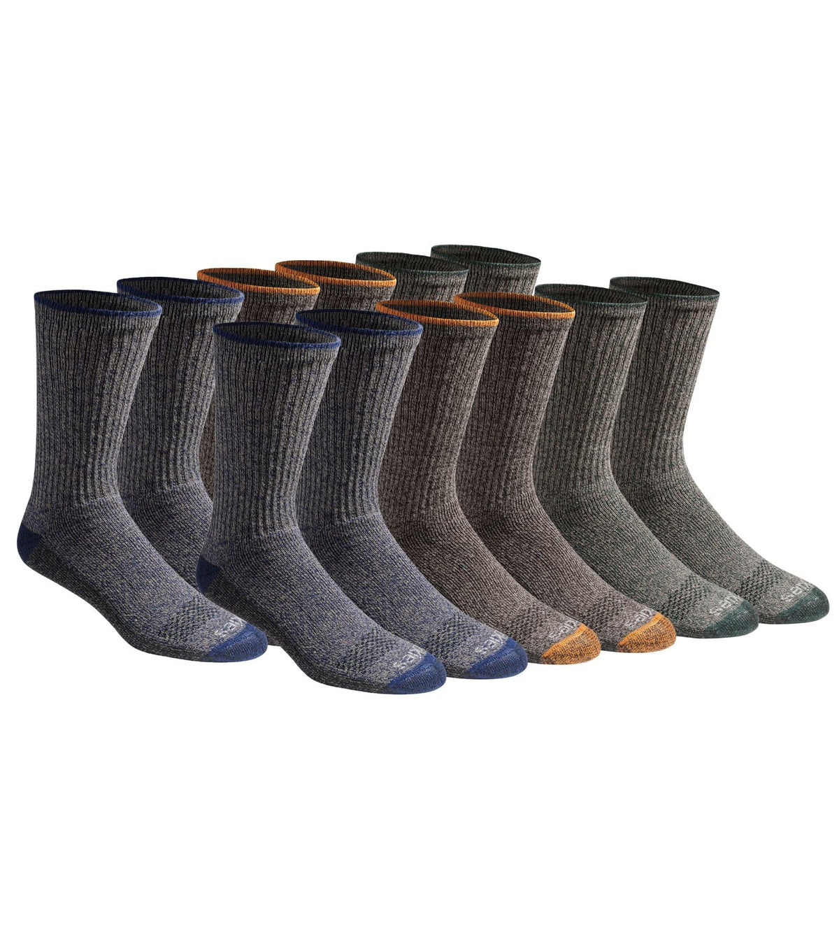 Calcetines Dickies Dri-tech Original para hombre con control de humedad, estilo crew, disponibles en tallas M-XXL (paquetes de 6, 12 y 18 pares)