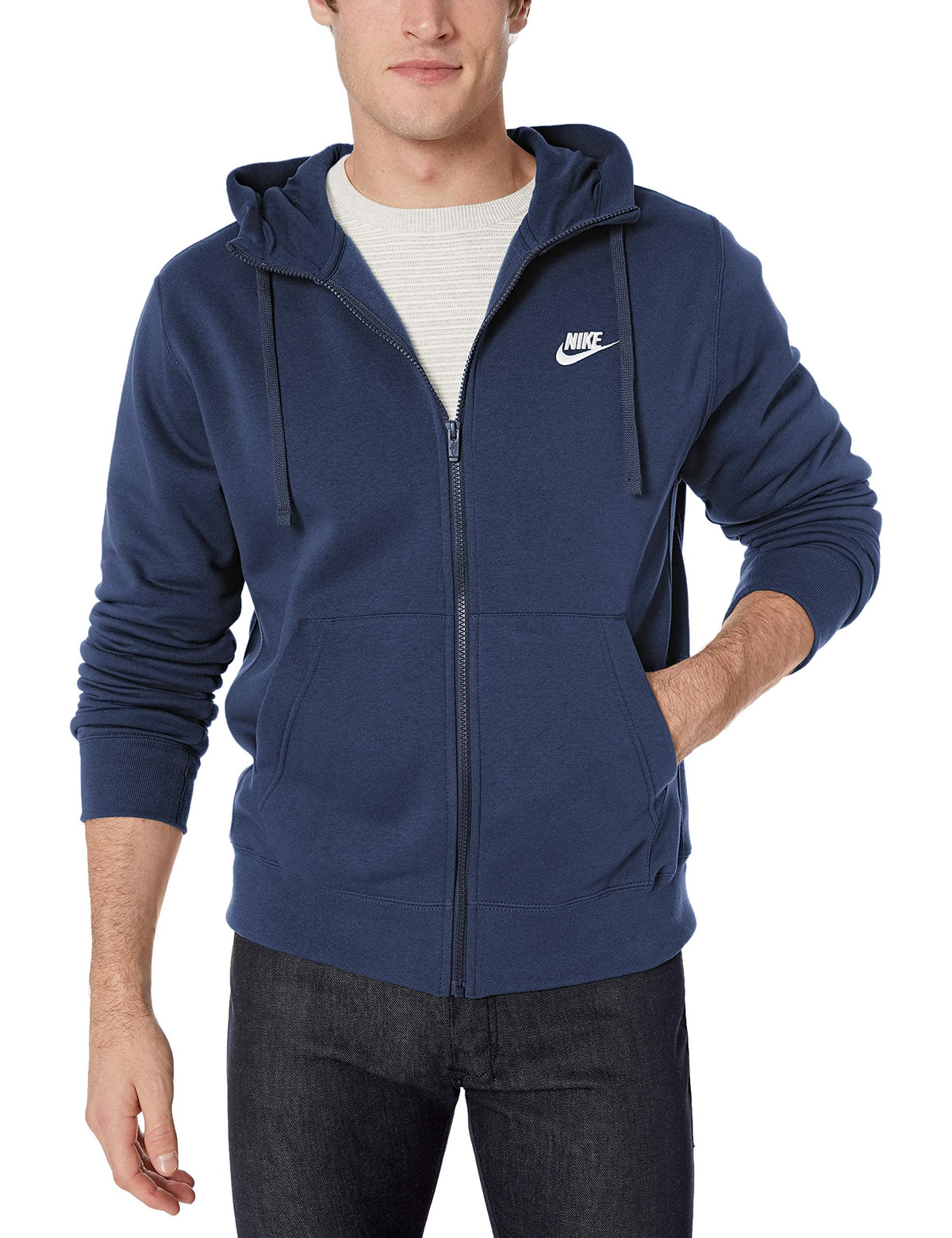 Sudadera con Capucha y Cremallera Sportswear Club Full Zip Fleece, Nike, Hombre
